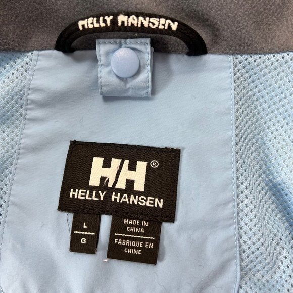 Helly Hansen Jacket Womens Large Blue Waterproof Helly Tech Toggle Hem Pockets - Picture 10 of 12